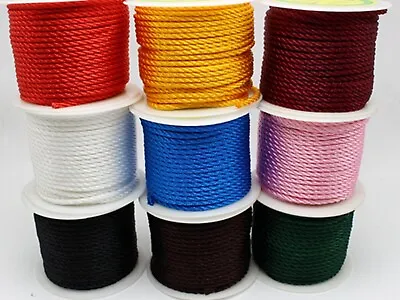 16.4 Feets 3mm Nylon String Chinese Satin Silk Braided Cord Love Binding Rope • $2.11