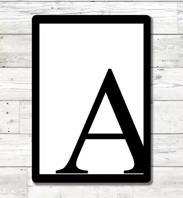 £4.99 • Buy Monochrome Letter Wall Art Print Typography Personalised Home Decor Numbers