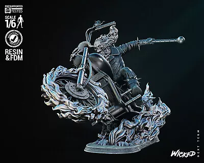 Ghost Rider Johnny Blaze  Resin Sculpture Statue Model Kit  Size Choices! • $36