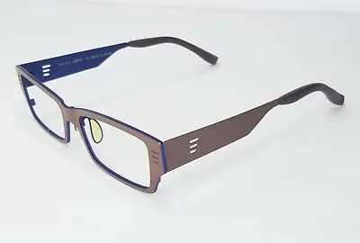 Bevel Japan 8582 IMHO Blue/Brown Titanium Eyeglass Frame • $58