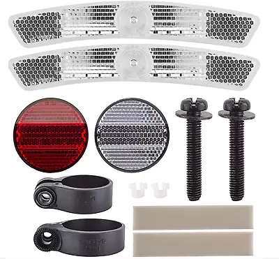 SunLite 4-Way Deluxe Reflector Set Bike Reflectors With Brackets • $13.49