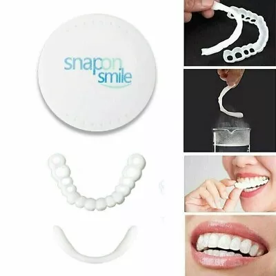 Snap On Upper Lower False Teeth Dental Veneers Dentures Fake Tooth Cover Set US • $6.99