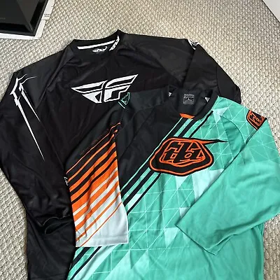 Troy Lee Designs Rukus 3/4 Sleeve And Fly Racing Jersey Black Mens Motocross Lot • $11.24