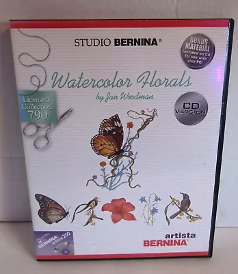 Studio Bernina Designs CD Watercolor Florals Jan Woodman 790 • $29.99