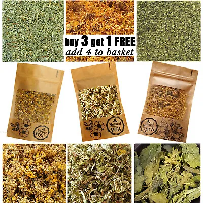 £3.99 • Buy Natural Dried Herbs Whole Cut Herb Loose Leaf Flower Fruit Herbal Tea Infusion 