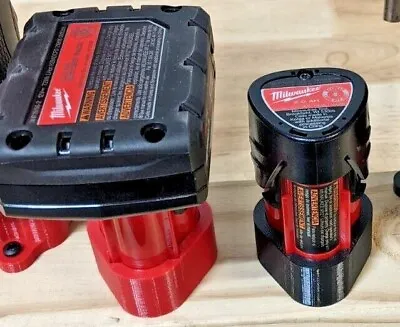 Milwaukee M12 Battery Holder Multi-Pack Choose Color! 3D Printed W/ Screws • $13.99