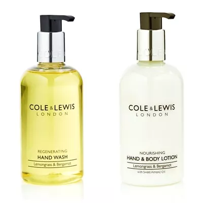 £16.75 • Buy Cole & Lewis Lemongrass & Bergamot Hand Wash / Hand Lotion Set 2 X 300ml Bottles