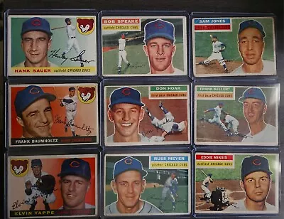 1956 Topps Chicago Cubs Lot (6)Vg + 1955 Topps Cubs Lot (3) Vg  • $0.99