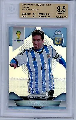 Lionel Messi 2014 Panini Prizm World Cup #12 Silver Prizm BGS 9.5 QUAD Gem Mint • $1699.99