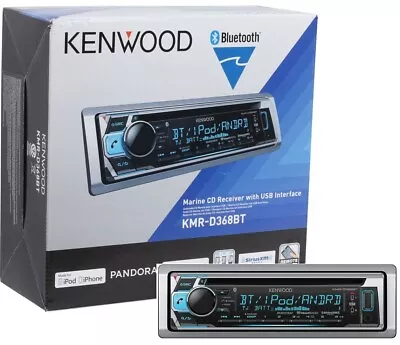 Kenwood KMR-D368BT Marine Bluetooth CD Player Android IPhone Pandora XM USB Aux • $229.95