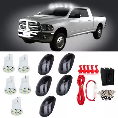 5x Smoke Lens Top Cab Marker Roof Lights+ Wiring For Dodge Ram+5x White LED • $24.99