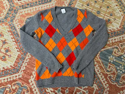 J Crew Sweater Argyle Wool Cashmere XS • $24