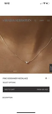 $290 • Buy ❤️Sarah And Sebastian 10ct Gold Gossamer Diamond Necklace.