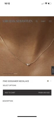 $290 • Buy ❤️Sarah And Sebastian 10ct Gold Gossamer Diamond Necklace.