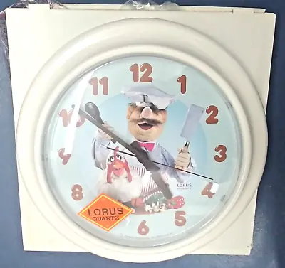 Jim Henson Muppet  The Swedish Chef  22cm Retro Wall Clock By Lorus Quarts BNIB • £15.90