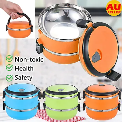 $17.59 • Buy 650/1300ml Food Flask Steel Lunch Box Thermos Vacuum Insulated Bento Container