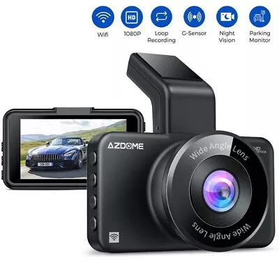 $42.99 • Buy AZDOME Full HD 1080P Dash Cam Front WIFI Cars Dashboard Camera Loop Recording