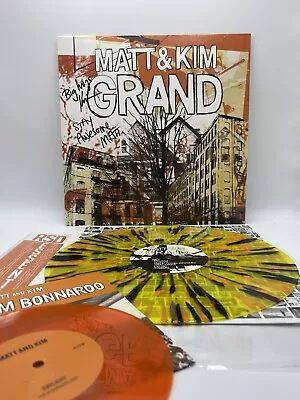 NEW Matt & Kim Grand RSD SIGNED Splatter Color VINYL BONUS Live 7  LP Sidewalks • $199.95