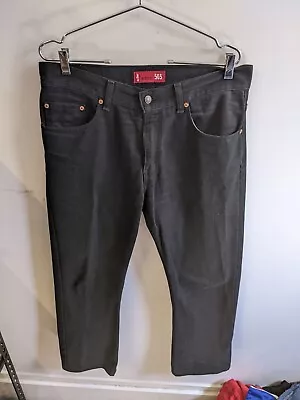 Levi's 503 Jeans Mens Size 34 Black Medium Wash Denim Button Fly Bootcut • $40