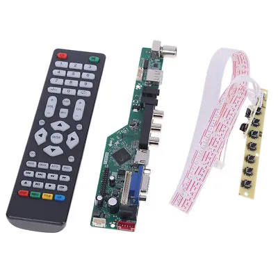 T.V53.03 Universal LCD TV Controller Driver Board V53 Analog TV Motherboard  ZD • £10.47