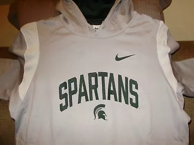 Michigan State Spartans Nike Therma Sideline Gray Pullover Hoodie Jacket Mens XL • $59.99