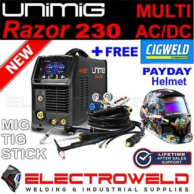 UNIMIG Razor Multi 230 ACDC Mig Tig Stick Welder Smart Set 230ACDC AC/DC U11004K • $2394