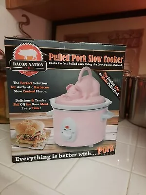 Bacon 🥓 Nation Pulled Pork Slow Cooker Sliders Pig Lovers 🐖 Super Cute! NEW • $45