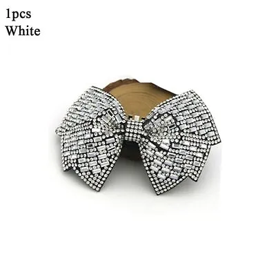 £4.92 • Buy Manual Bead Bow Shoe Clips Crystal Rhinestones Shoes Accessories Shoe Buckles