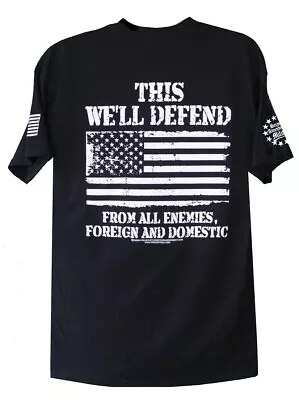 Second Amendment Militia This We'll Defend T-Shirt 2A Gun Rights America US Flag • $19.99