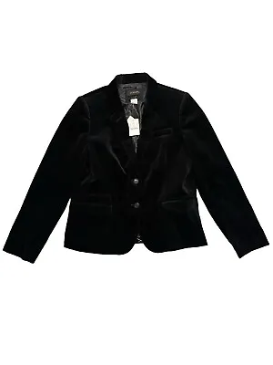 J.Crew School Boy Velvet Blazer Black Size 14 NWT Style 29928 • $69.99