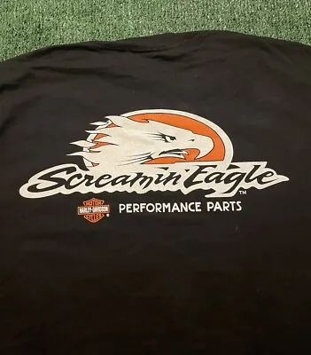 VTG Harley Davidson Screaming Eagle Shirt Biker Performance Parts Stained RARE • $10