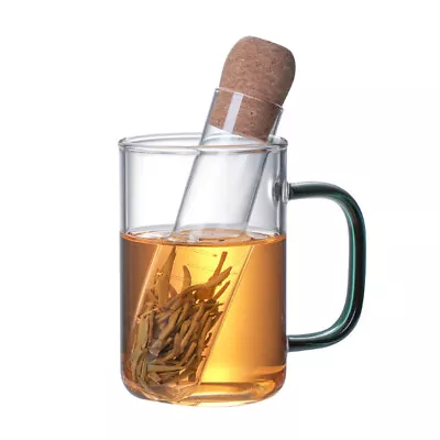  Glass Tea Infuser Pipe With Cork Stopper Tea Strainer For Mug Filter Tea Tools  • $8.91