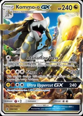 1x Kommo-o GX - 100/145 - Ultra Rare NM-Mint Pokemon SM02 - Guardians Rising • $4.23