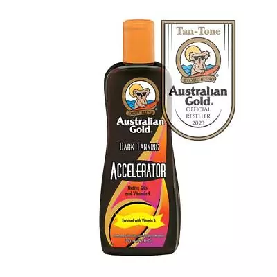 Australian Gold Dark Tanning Accelerator 250ml Sunbed Cream Lotion  • £17.99