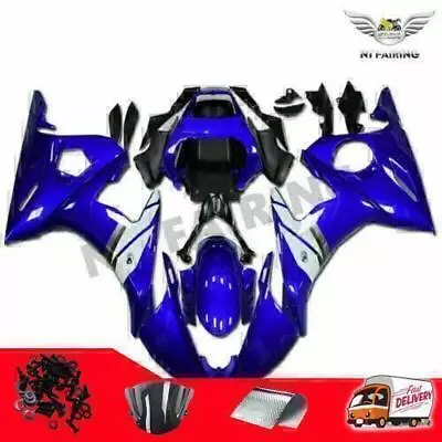 $450 • Buy NTU Blue White Injection Plastic Set Fairing Fit For Yamaha 2003-2005 YZF R6 B09