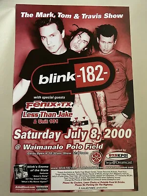 $49.99 • Buy Blink 182-less Than Jake-fenixtx-unit 101 Original Vintage Hawaii Concert Poster