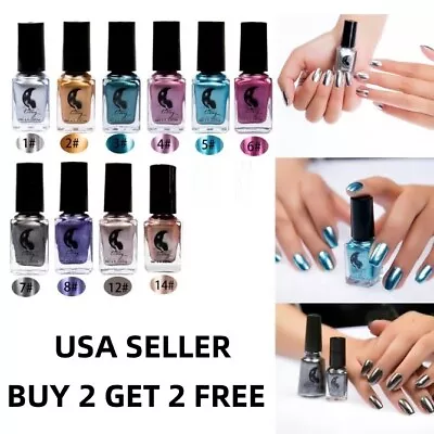 Metallic Nail Polish Magic Mirror Effect Chrome Nail Art Polish Varnish • $16.88