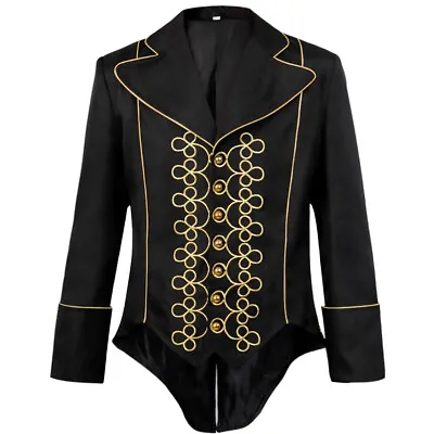 Colonial Men's Short Tailcoat  Halloween Jacket Steampunk Coat Halloween Coat • $34.99