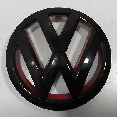 $15 • Buy For Volkswagen Black & Red Grille/Tailgate Emblem 5.5 X5.5 