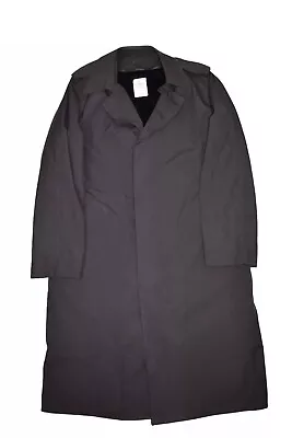 Vintage US Military Coat Mens 40L Black All Weather Trench Removeable Liner 1982 • $48.94