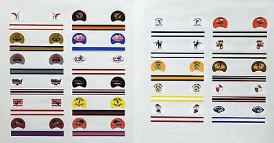 Full Set Of All-American Football Conference Or AAFC Gumball Mini Helmet Decals • $25