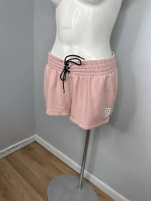 Victorias Secret Pink Shorts Sweat Shorts Drawstring Waist W/ Pockets Sz Lg • $19.49