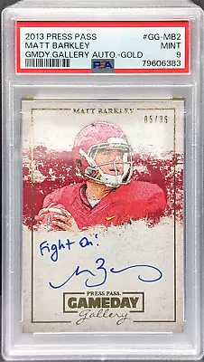 2013 Press Pass Gameday Gallery Gold #GG-MB2 Matt Barkley RC /36 PSA 9 MINT • $49.99