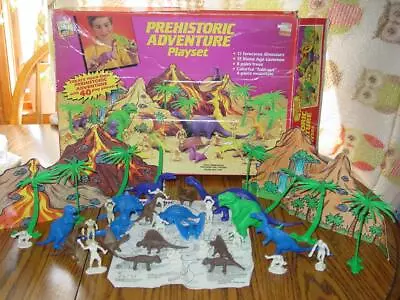 Toy Street 1992 - Prehistoric Adventure Playset #4302 - Marx & MPC Dinosaurs Set • $149.99