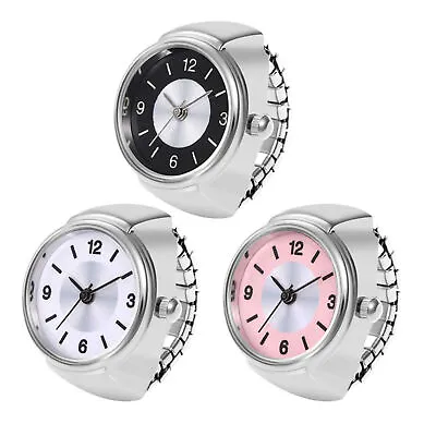 2pcs Finger Watch Ring Round Simple Dial Quartz Ring Watches  Novelty Clock Ring • $9.47