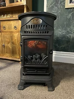 Calor Gas Heater With Bottle. Black Provence  Log Burning  Stove • £225