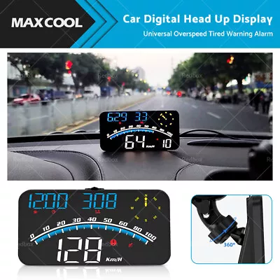 Digital Speedometer Universal GPS Car HUD Head Up Display MPH Overspeed Alarm • $38.98