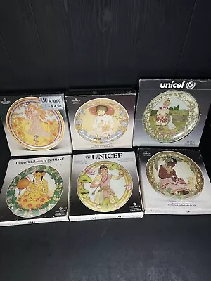 Villeroy & Boch Unicef Set Of 6 Plates Germany Children Of The World Heinrich. • $49