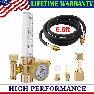 Argon Regulator TIG Welder MIG Welding CO2 Flowmeter With 6.6 Ft Hose • $48.99