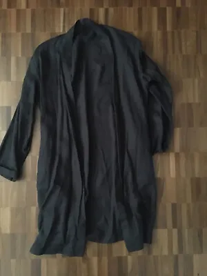 Men Cotton Linen Kimono Loose Coat Yukata Japanese Jacket Long Bathrobe • £24.99